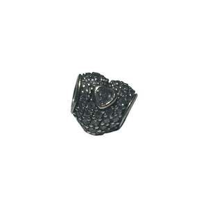Pandora In My Heart Black Pave Cubic Zirconia Sterling Silver Charm